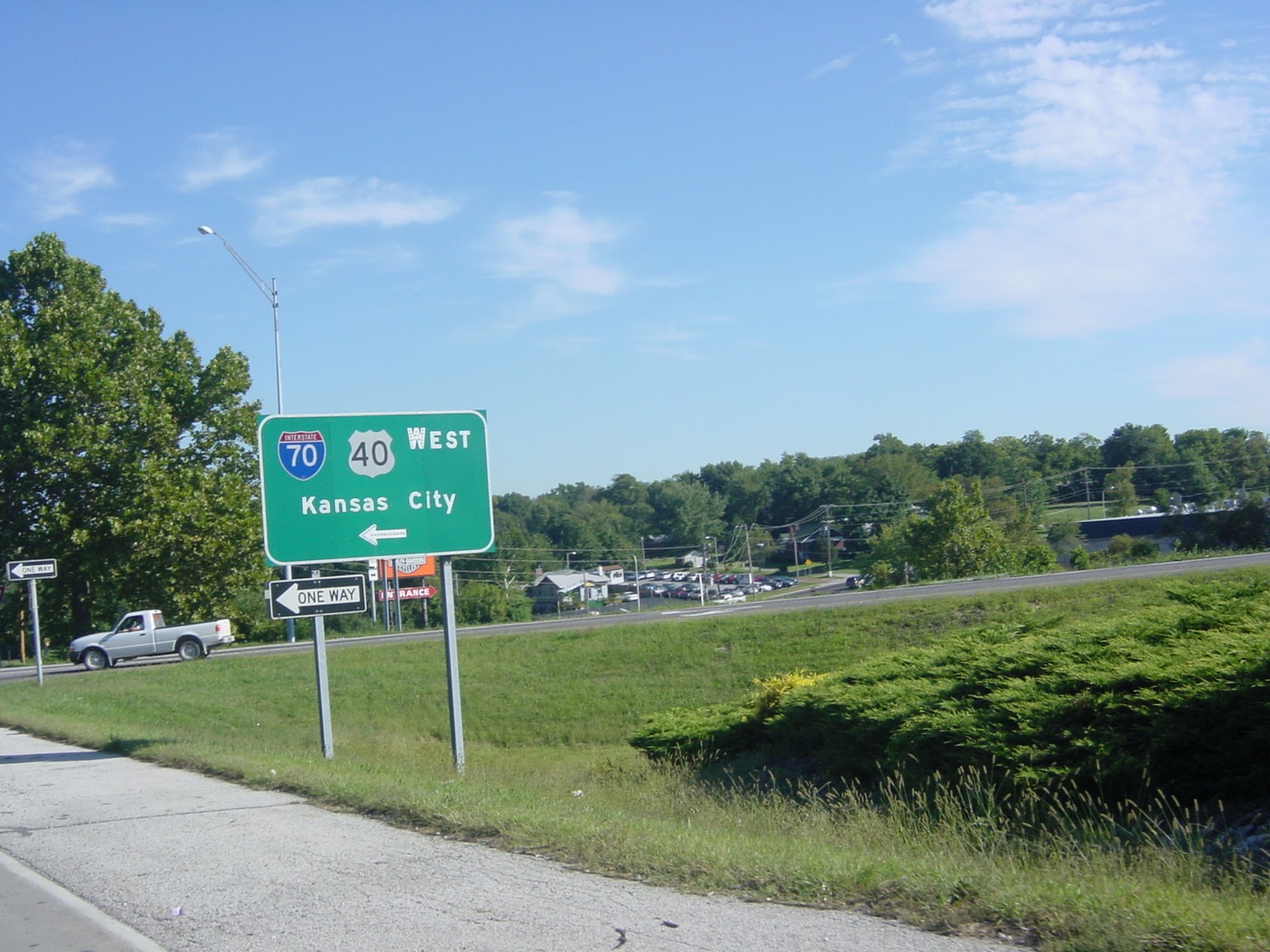 Trail Sign. West of Columbia, MO