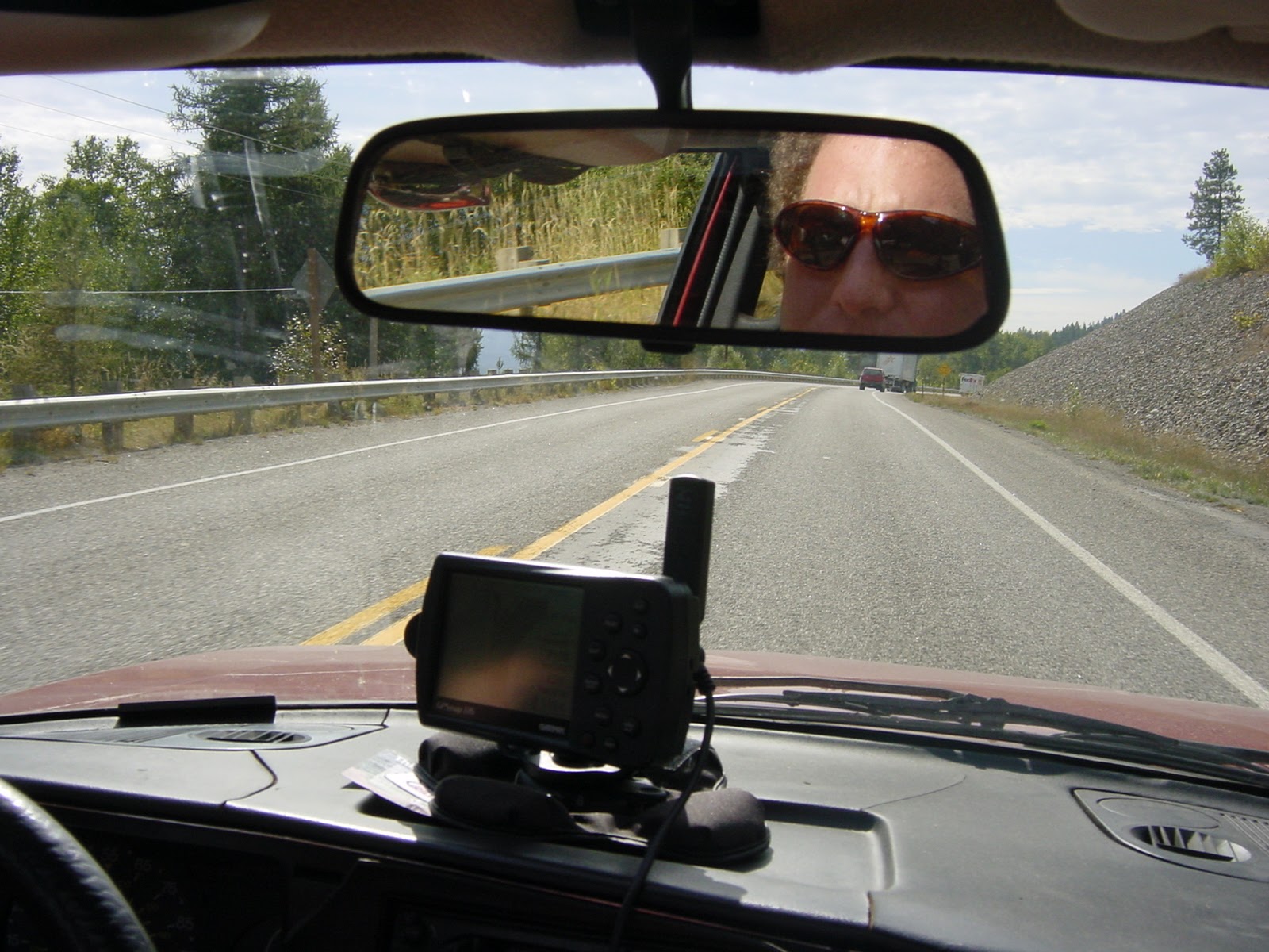 Self-portrait. Hwy 20, Eastern WA