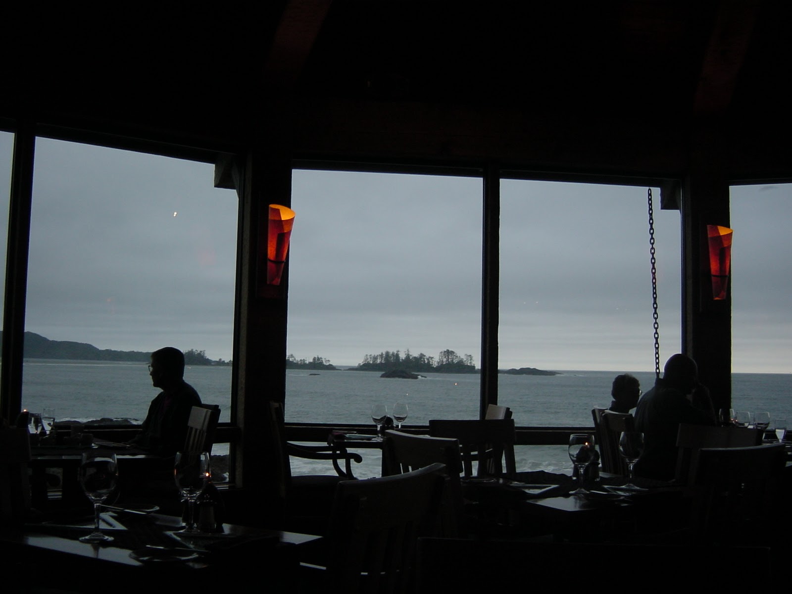 View from dining room of Wickininnish Inn, Tofino