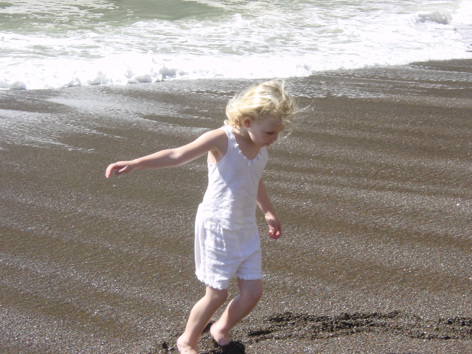 Girl in Sand. TVB, CA