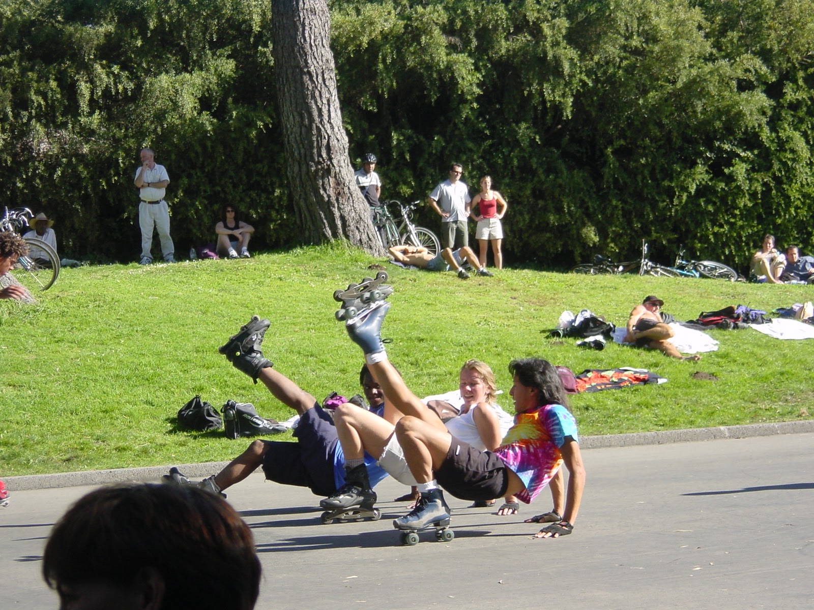 Three skaters. San Francisco, CA