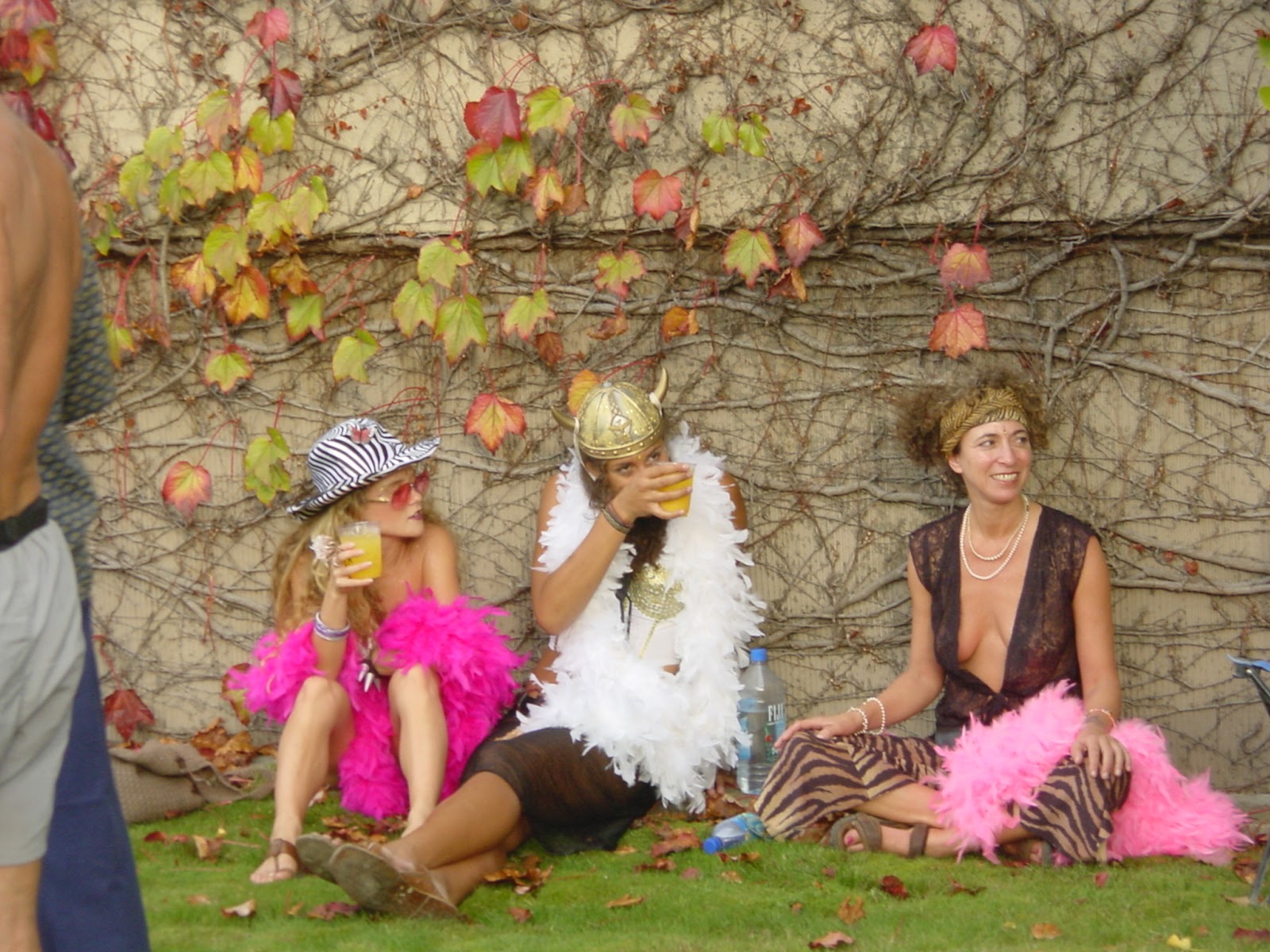 Three party-goers. San Francisco, CA