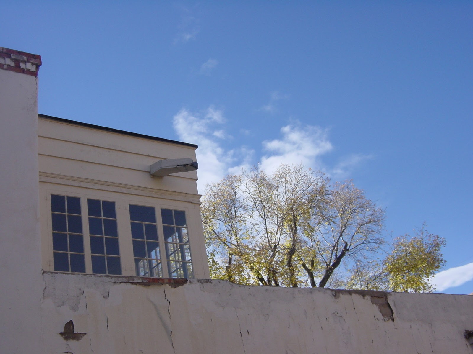 near the center of town