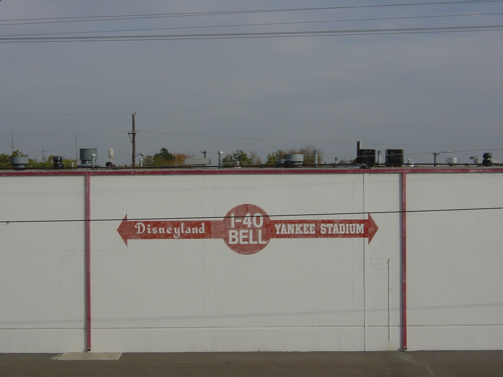 Wall markings outside Motel 6